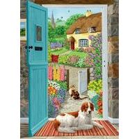 Through The Cottage Door Jigsaw Puzzle
