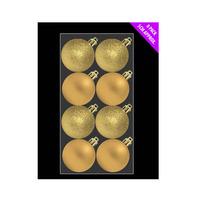 Theme Machine 8 Pack 5cm Baubles - Gold