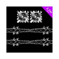 Theme Machine 15cm Twin Foil Garlands - 12 Pack Silver