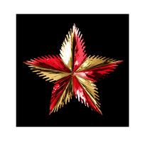 Theme Machine 60cm Foil Starburst - 12 Pack Red & Gold