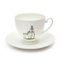 thread drawn darwin tea cup saucer