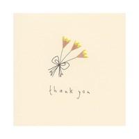 Thank You Flowers Pencil Shaving Card