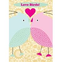 the two love birds romantic card