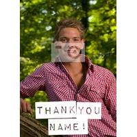 thank you label photo thank you card