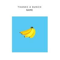 thanks a bunch banana personalised thank you card