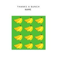 thanks bananas personalised thank you card