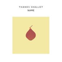 thanks shallot | personalised thank you card
