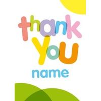 thank you personalised thank you card