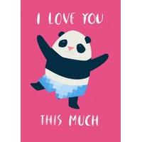 This Much Panda| Valentine\'s Day Card |JA1096