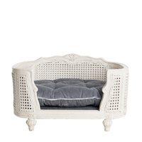 the arthur designer pet bed in pile grey large