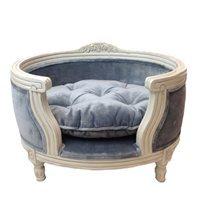 the george luxury designer pet bed in pile grey medium
