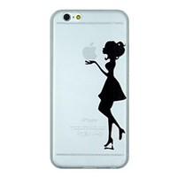 the girl holding the apple pattern pc hard transparent back cover case ...