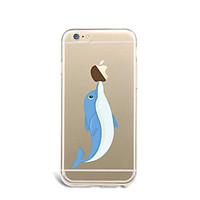 The dolphins For Ultra-thin / Pattern Case Back Cover Case Playing with Apple Logo Soft TPU AppleiPhone 7 Plus / iPhone 7 / iPhone 6s Plus/6 Plus /