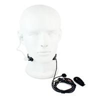 throat mic ptt headset walkie talkie covert acoustic tube for kenwood  ...