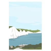 The Seven Sisters and Coastguard Cottages By Adam McNaught-Davis