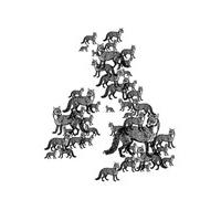 The British Isles (Foxes) - Black on White By Patrick Thomas