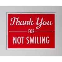 thank you for not smiling by lene bladbjerg