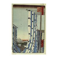 The Dyers\' Quarter in Kanda By Utagawa Hiroshige