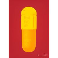 the cure fire redsun yellowfire orange by damien hirst