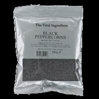 The Vital Ingredient Black Peppercorns 100g - 100 g (per 10g), Black