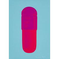 the cure deep sky blueelectric purplelipstick red by damien hirst