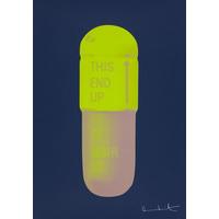 the cure midnight blueneon greenfizzy pink by damien hirst