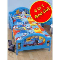 Thomas & Friends Power 4 in 1 Junior Rotary Bedding Bundle Set (Duvet + Pillow + Covers)
