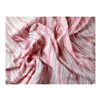 Thick N Thin Stripes Cotton Seersucker Dress Fabric Light Pink