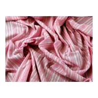 Thick N Thin Stripes Cotton Seersucker Dress Fabric Pink