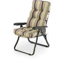 the oxford black recliner in stripe plum