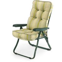 The Oxford Green Recliner in Stripe Sage