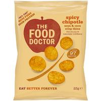 the food doctor spicy chipotle corn soy crisp thins 23g