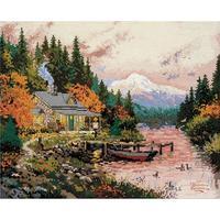 Thomas Kinkade The End Of A Perfect Day Counted Cross Stitch-14X11 14 Count 230015