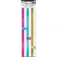 the happy planner pink gold and teal elastic bands