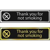 thank you for not smoking pol 200 x 50mm