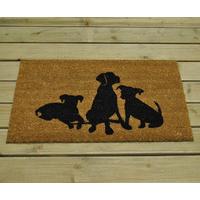 Three Black Dogs Design Coir Doormat by Gardman