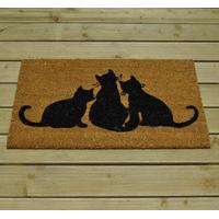 Three Cats Design Coir Doormat by Gardman