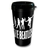 the beatles jump silhouette travel mug