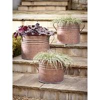 Three Aged Planters - Copper