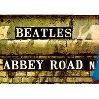 The Beatles Abbey Road Sign Postcard.