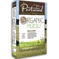 the pertwood farm organic fruit seeds muesli 650g