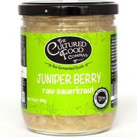 the cultured food company juniper berry raw sauerkraut 400g