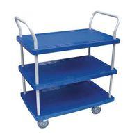 THREE TIER PLASTIC PLATFORM TRUCK COLOUR BLUE