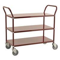 three tier coloured trolley burgundy