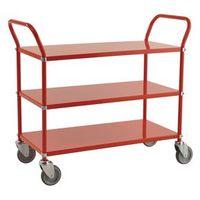 THREE TIER COLOURED TROLLEY, RED