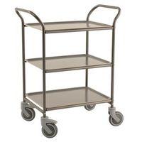 three tier metal service trolley anthracite grey