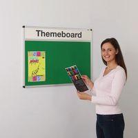 themeboard open noticeboard 900 x 600mm hxw green