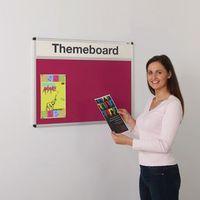 THEMEBOARD OPEN NOTICEBOARD - 900 x 600MM (HXW) - BURGUNDY