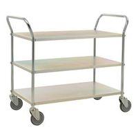 THREE TIER COLOURED TROLLEY ELECTRO GALVANISED