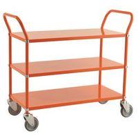 three tier coloured trolley orange